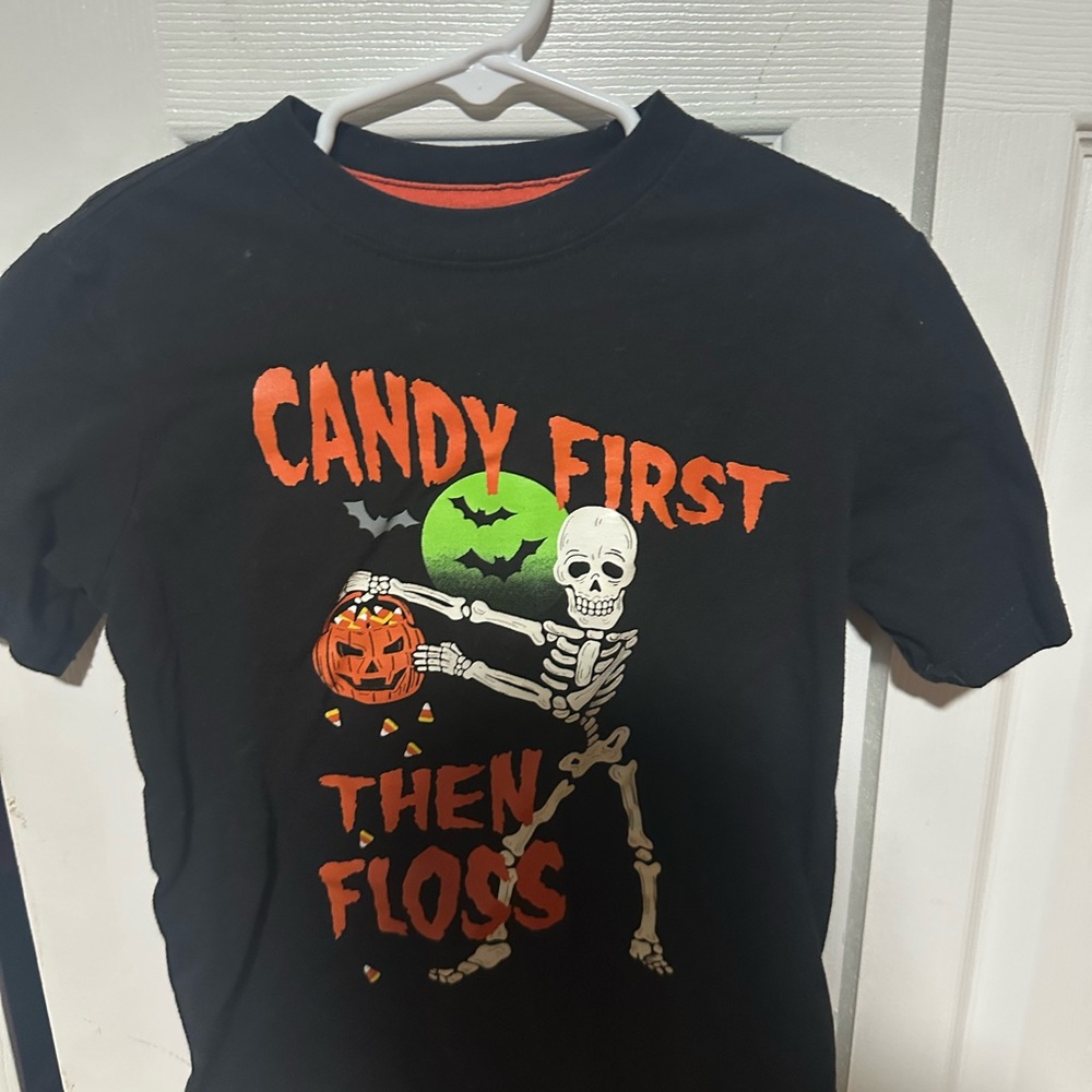 Black Halloween Skeleton T-Shirt